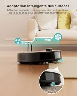 Lefant M330 Pro Robot Aspirateur Laveur 3 en 1, 5000 Pa d’Aspiration, Navigation dToF avec Cartographie, Zones Virtuelles, Évitement d’Obstacles PSD, 150 Min, Compatible Alexa/APP/WiFi