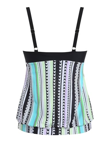 ZAFUL Womens Tankini Tops Blouson Tummy Control Swim Top Loose Fit Bathing Suit Top No Bottom3