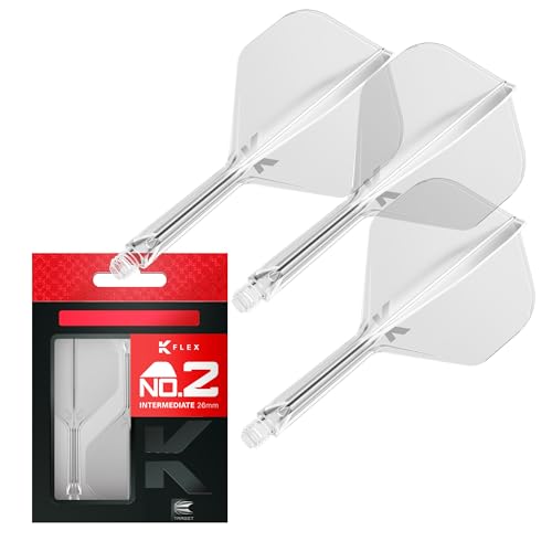 Target Darts K Flex Integrierter Dart-Flug und -Schaft, Nr. 2 Klar (Mittelstufe) | 3er-Pack K-Flex - No 2, Präzisionsgeformte 2-in-1 Dart-Flüge und Dart-Schaft | Professionelles Dart-Zubehör Target Darts K Flex Integrierter Dart-Flug und -Schaft, Nr. 2 Klar (Mittelstufe) | 3er-Pack K-Flex - No 2, Präzisionsgeformte 2-in-1 Dart-Flüge und Dart-Schaft | Professionelles Dart-Zubehör