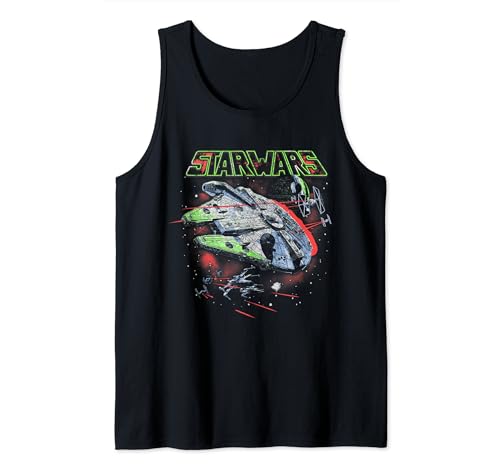 Star Wars Millennium Falcon haut sans manches imprimé vintage rétro pour homme