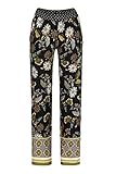 Ringella Bloomy Damen Lange Hose mit Bördürendruck schwarz 44 2551510,schwarz, 44