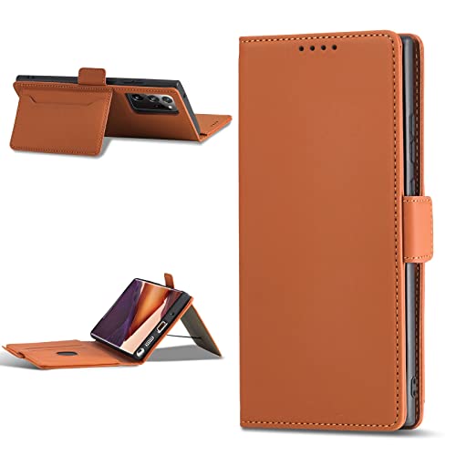 Housse antichoc pour Samsung Note 20 Ultra marron avec porte-carte - 5