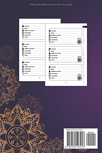 Miniatura 2 de Libreta De Contraseñas Que no se te olvide - Libreta para apuntar contraseñas Una cuaderno para organizar tus datos de acceso, nombres de usuario y