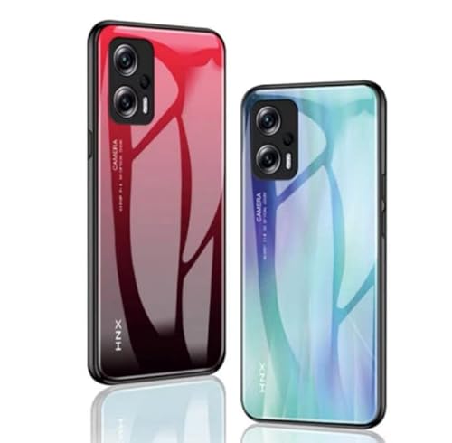 Redmi Note12 Turbo ���� �P�[�X �w�ʃP�[�X �K���X�n�[�h�P�[�X �X�g���b�v�z�[�� �Ռ��z�� �� �y�� �����K���X�w�ʃJ�o�[ POCO F5 5G �p�J�o�[ F5-JB-30510 (�s���N�~���g)