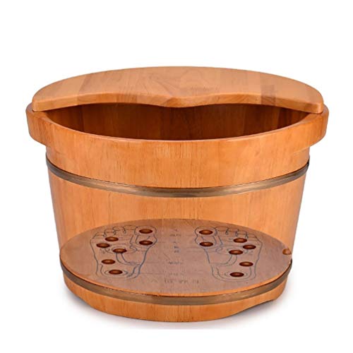 Cuenca de Madera para Spa de Pies con Tapa