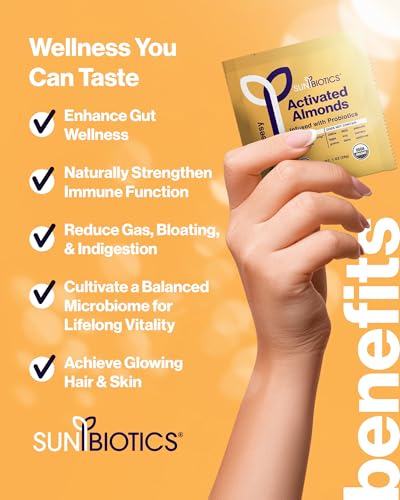 Image of Sunbiotics Activated Organic Sprouted Almonds - Super Cheesy, Pack of 12
