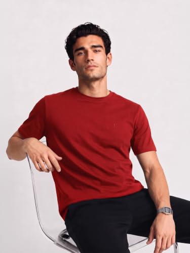 Image of Van Heusen Men's Crew Neck T-Shirt - Soft & Breathable Cotton | Regular Fit | Comfortable Everyday Casual Wear | Short Sleeves | Summer Favorite |Solid Colors | Style 60052|Available in Pack of 1 & 2