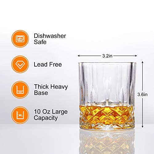 Smart Egg Whiskey Glasses With Luxury Box, Scotch Bourbon Cocktail Glass Gift For Men Women, 10 Oz Old Fashioned Rock Barware Drinking Glassware Sets-Set Of 4 #TOP2