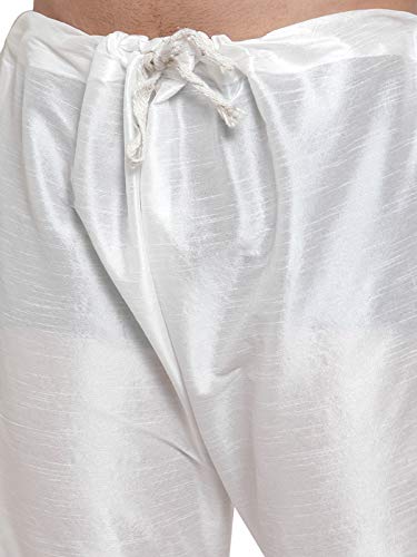 Image of ABH LIFESTYLE Men's Dupion Silk Kurta Pyjama & Ethnic Jacket Set