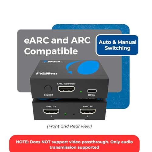 Conmutador HDMI eARC para conectar receptor AV a dos televisores en salas multimedia 2