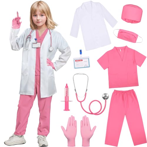 Disfraz de doctor para niños con bata miniatura 1