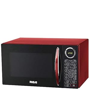 RCA RMW953-RED Microwave Oven, 900 Watts with 10 Power Levels, Red
