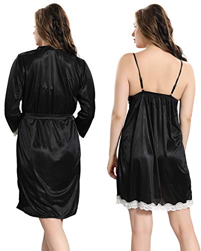 AV2 Women's Satin Solid Knee Length Night Dress - Image 4