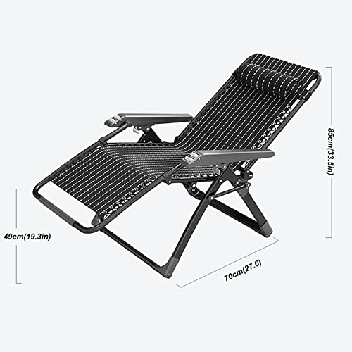 Chaise longue zero gravity pliante noire avec accoudoir massage - 4