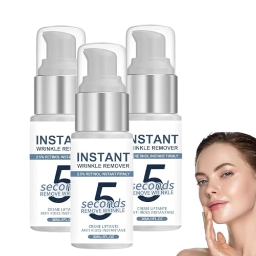 Crema Lifting Antiarrugas Instantánea, Crema Reafirmante Facial de Efecto Lifting Instantáneo, Sérum Facial Antiedad, Cremas Hidratante para Mujeres,Reafirmante para (3 piezas)