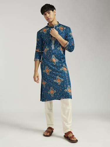 Kurta en satin crème VASTRAMAY de qualité supérieure - 2