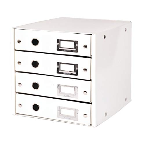 Xyron Click N Store 4-Drawer Craft Storage Box, 11-1/4" x 13-1/2" x 11", White (627126)