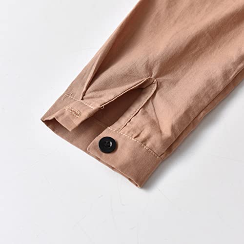 1 to 5 Years Kids Sport Outwear Toddler Boys Long Sleeve Winter Shirt Tops Coat For Babys Clothes Coffee Colours4