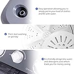 Giantex EP20313 Portable, 20lbs Capacity Combo, 12lbs Washer and 8lbs Spinner, Compact for Apartment RV, Gray & White Washing Machine - Image 5