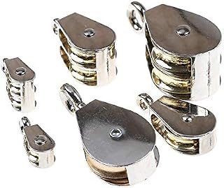 Bclla Zyaobei-Timing Pulley Zinc Alloy Single Double Wheel Swivel Rollers Block Loading 36/52/75mm, 1PCS, Used widely (Width : Single Pulley 52mm)