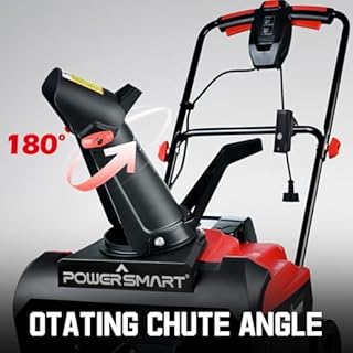 PowerSmart 21" Electric Snow Blower,15 Amp Motor, 2100 RPM, 30 ft Throwing Distance, LED Light for Enhanced Visibility, Corded Design,Perfect for Driveway,Garden, Deck,Garage