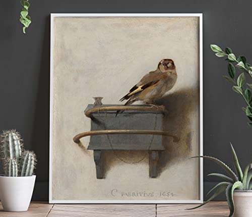 Impression sur toile Chardonneret Fabritius tableau nature déco bureau - 5