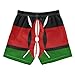 Selerdon Quick Dry Swim Trunks Kenya Flag for Boy Kids Summer Fashion Beach Shorts with Adjustable Waist and Side Pocket for Daily Wear Outdoor Play XS Multicoloured
