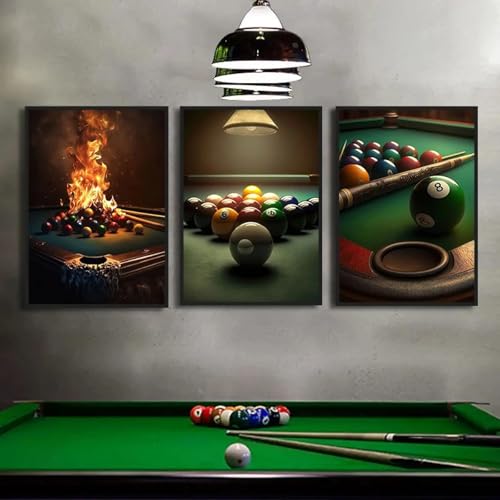 Affiches de billard pour chambre de garçon et déco murale ado