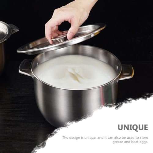 Recipiente de aceite con diseño único antiderrames de acero inoxidable UKCOCO 7