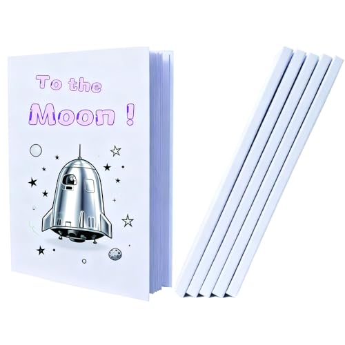JGYXQYD 6PCS 7x10 Inch White Blank Books for Kids 160GSM Blank Hardcover Book to Write Stories Hardcover Sketchbooks for Students DIY Make Your Own Book Blank inside 48 Pages