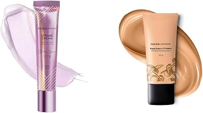 Strobe Cream Mini- Pink, 18ml & Tinted Moisturizer - Peaches N Cream - Beige 02, 35g
