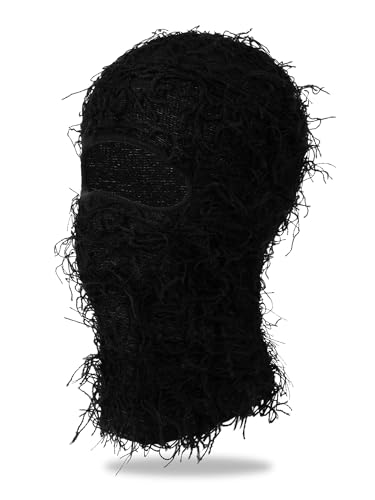 MGBPEI Distressed Balaclava Ski Mask for Men/Women Knitted Full Face Ski Mask Windproof Neck Warmer