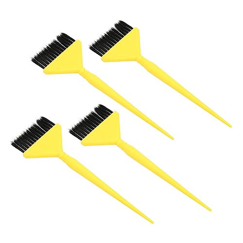 Escova de Tintura de Cabelo, 4 Peças de Nylon Abs Fácil de Limpar, Escova de Cor de Tintura de Cabel