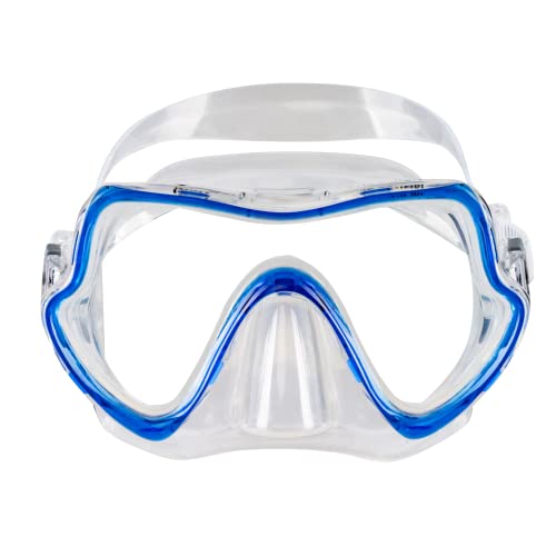 Máscara de snorkel para adultos Mares Aquazone Pure Vision gafas de buceo unisex transparente azul 2