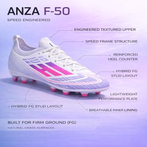 Image of Anza F5O Flexible & Light Weight Semi Ankle Football Boot for Men & Women, Multi-Purpose Durable Football Stud