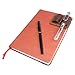 Turbosnail Handmade Leather Pen Holder Clip Notebook Pen Loop Stylish, Leather Pen Holderfor Books, notebook pen pencil holder clip and Practical Pen Organizer (Brown)