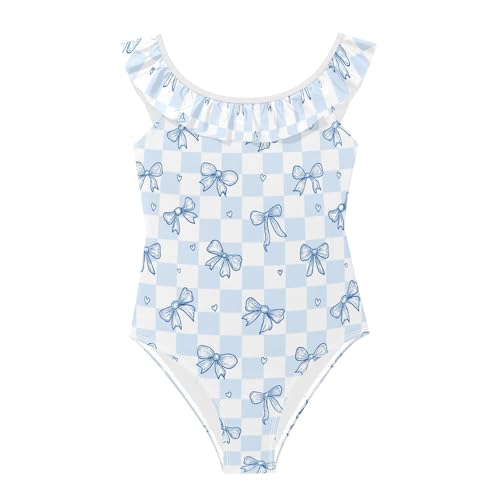 Bañador de una pieza infantil con volantes ideal para playa y piscina