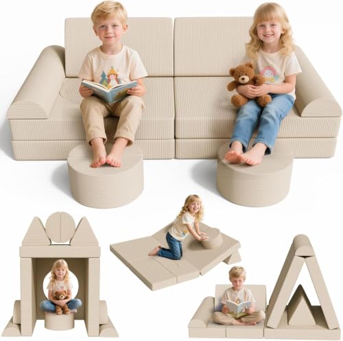 MAMIZO Spielsofa Cord, Kindersofa-Bausteine,Spielsofa für Kinder Oeko-TEX