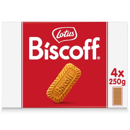 Lotus Biscoff Galletas Caramelizadas | Vegano | 4 x 250g (1 kg) | Ingredientes de Origen Natural | Sin Colorantes ni Aromas Añadidos
