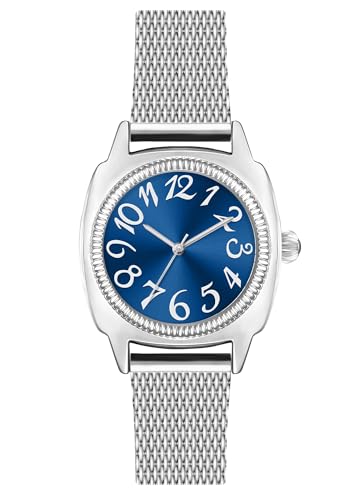 Montre analogique étanche de 34 mm en maille pour en finir avec les cadrans illisibles