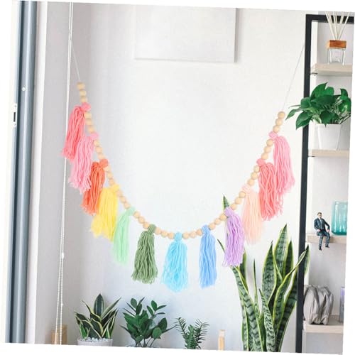 Décorations murales à pompons pastels pour murs blancs vides - 7