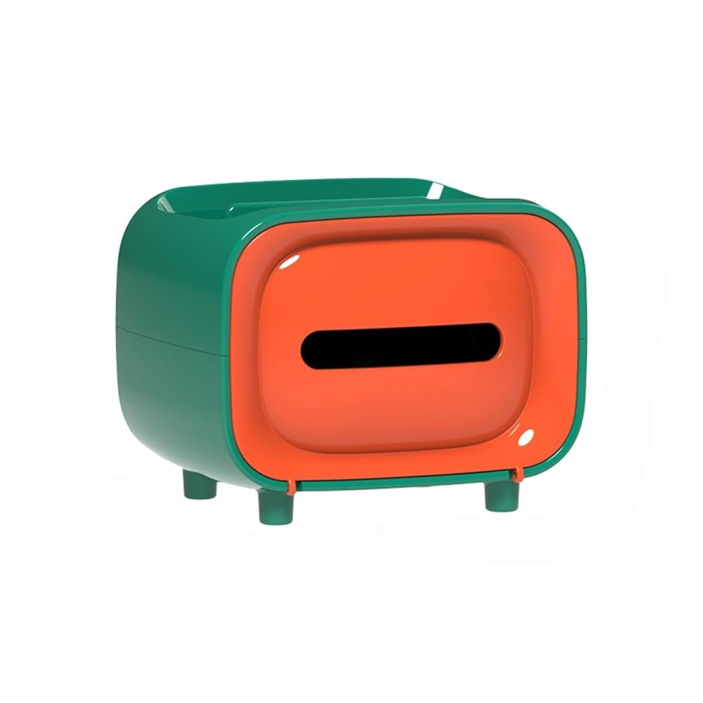 Tissue Holder Dispenser Solid Colour Tissue Box Square Clashing Colours for Kitchen Bedroom Drawing Boxes for Living Room(Orange)
