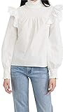 Cinq à Sept Women's Long Sleeve River Top, Ivory, XS