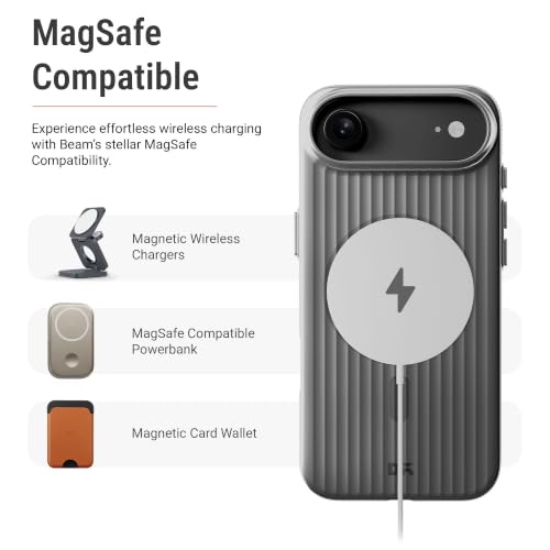 Image of DailyObjects PC Beam 2.0 Magnetic Protective Case Cover Compatible with iPhone Air |Magsafe|Camera & Body Protection|Anti Shock,Scratch Resistant|Precise Cutouts Modern Design|Wireless Charging-Black