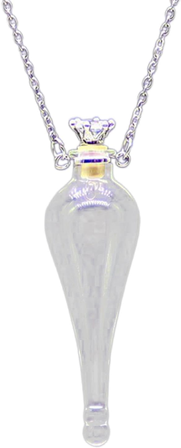 Clear Heart Vial Bottle Necklace for Steel Chain