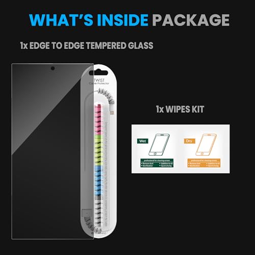 Image of ArmourPro Privacy Tempered Glass for Samsung Galaxy S24 Ultra - Anti Spy Borderless Anti Peeping Screen Protector, Edge to Edge Coverage, 9H Anti-Scratch, Case Friendly, Easy Installation Kit with Cable Protector