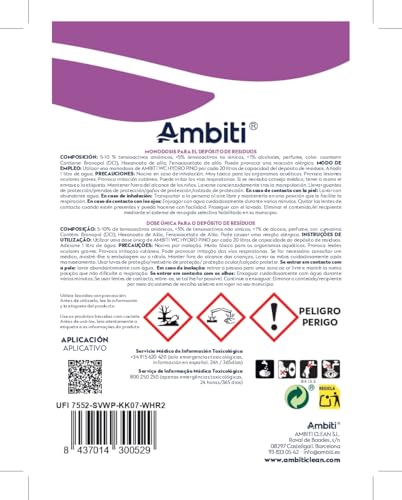 Miniatura 8 de Ambiti Wc Hydro Monodosis Hidrosolubles Para Depósito De Residuos De Autocaravanas,Caravanas Y Campers Antibacteriano Elimina Deshechos Orgánicos Y Papel Higiénico Fragancia Pino 15ud