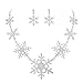 EVER FAITH Silver-Tone Snowflake Austrian Crystal Bridal Necklace Earrings Set