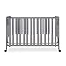 Simmons Kids Aria Full Size Portable Folding Crib - Greenguard Gold Certified, Grey
