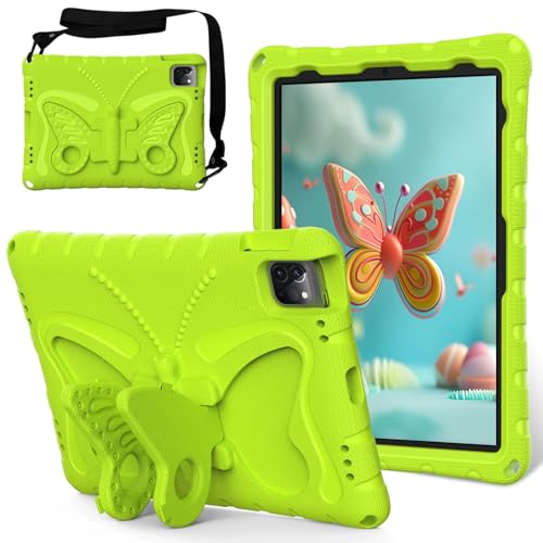 Funda para tablet compatible con iPad de 10ª generación de 10.9 pulgadas 2022, funda protectora para niños con correa de hombro ajustable y soporte, funda ligera de EVA a prueba de golpes para niños y